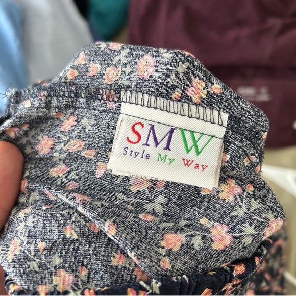 Vintage Floral Summer Pants - Whimsigoth 90s cottagecore indie aesthetic - Picture 2 of 10